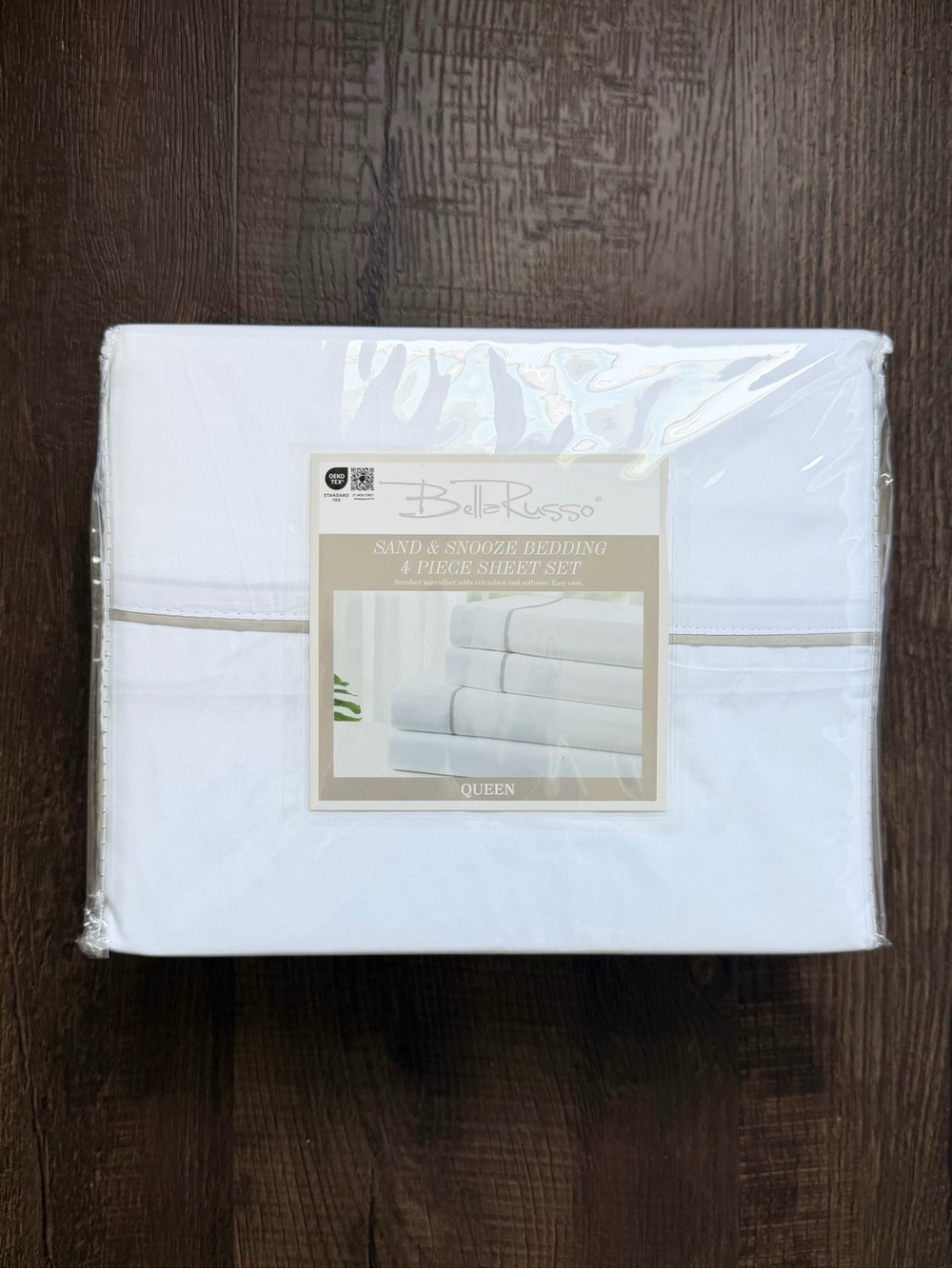 NWT Bella Russo Sand And Snooze Bedding 4 Piece Sheet Set - Queen